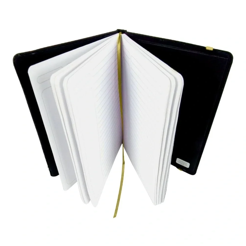 NWOT - Black Quilted Stitch Pattern 80 Page Lined Journal